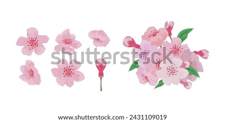 Clip art of cherry blossom