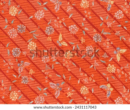 Beautiful Detailed Indonesian Traditional Batik Textile Pattern