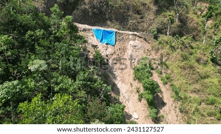 The condition of the road slopes caused landslides