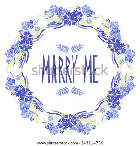 Elegant floral wreath, design element. Can be used for baby shower, birthday cards, invitations. Vintage decorative flowers