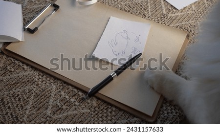 Hand drawing a rabbit. Easter gift.