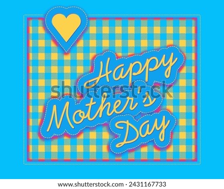 The image is a graphic design with the text "Happy Mother's Day" written in a decorative font. It features a patterned background and is tagged with graphics, font, text, design, and typography.