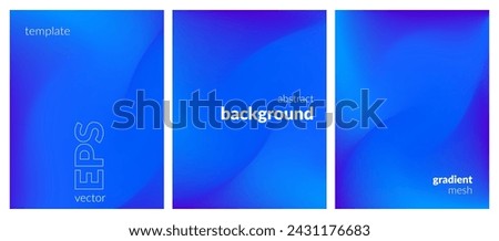 Collection abstract liquid background. Gradient mesh. Effect bright color blend. Blurred fluid colorful mix. Modern design template for web covers, ad banners, posters, brochures, flyers. Vector EPS Royalty-Free Stock Photo #2431176683