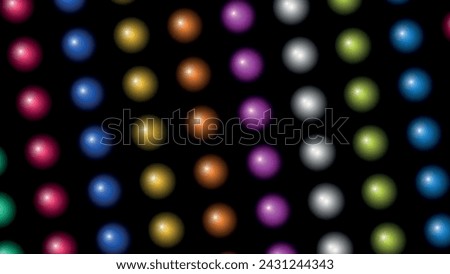 Snooker balls colorful 3d balls on black dark background vector sphere illustration