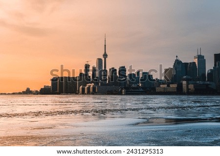 Winter views over Toronto skyline