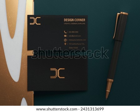 DC Business Card mockup, Pen