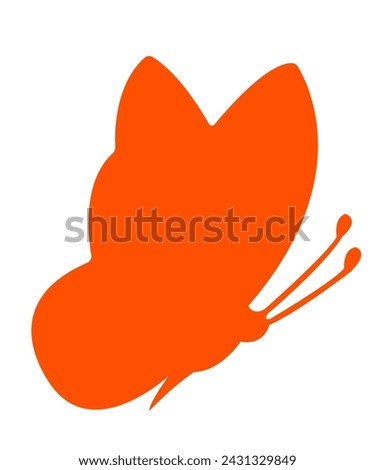 Butterfly clip art design on plain white transparent isolated background for card, shirt, hoodie, sweatshirt, apparel, tag, mug, icon, poster or badge