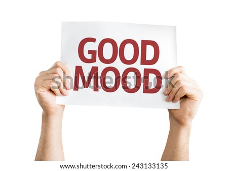 Good Mood card isolated on white background
