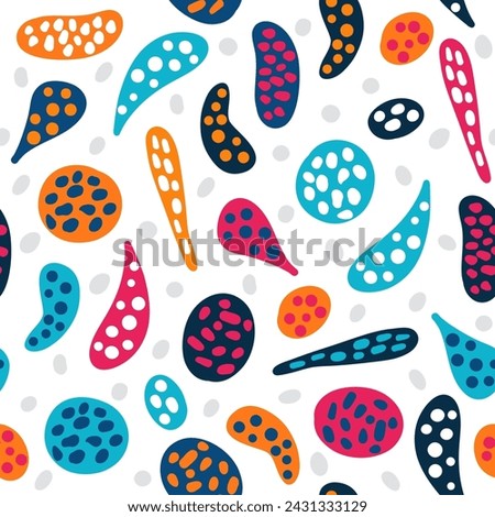Abstract shape seamless pattern colorful