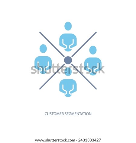 customer segmentation concept line icon. Simple element illustration. customer segmentation concept outline symbol design.