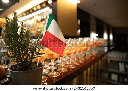 Italy drink Aperol Sprits on bar 