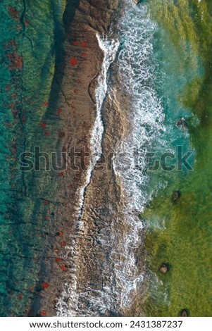 Amazing colorful aerial picture Pompano Beach Coral Reef 