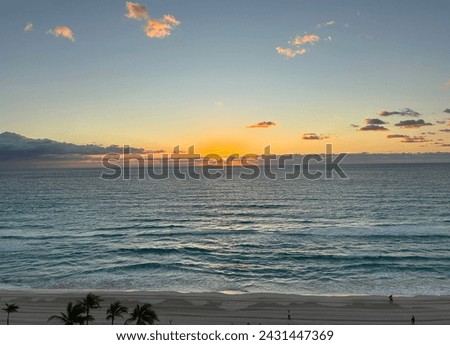 Sunrise at the beach, Cancun Mexico