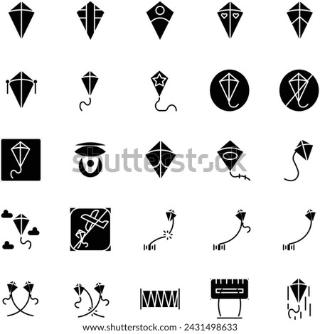 Kite Icon in Solid Style Perfect for Presentation and any Purpose