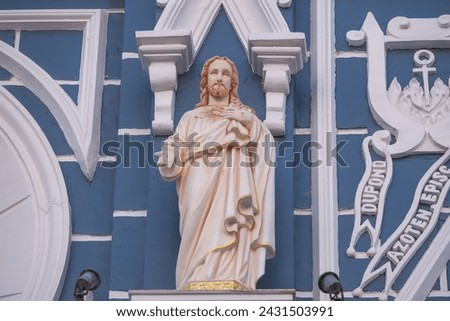 The Sacred heart of Jesus Catholic religious statue Royalty-Free Stock Photo #2431503991