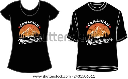 Canadian mountaineer, Adventure t-shirt for men and women.