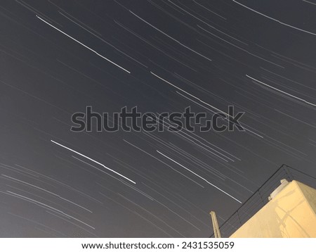 Picture of Star Trails shot in pink city Jaipur at night
