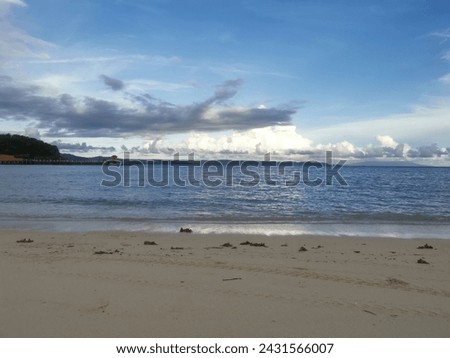 landscape picture of a beautiful beach at Pahawang Island