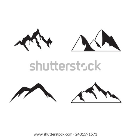 Black mountains vector design for yor projects