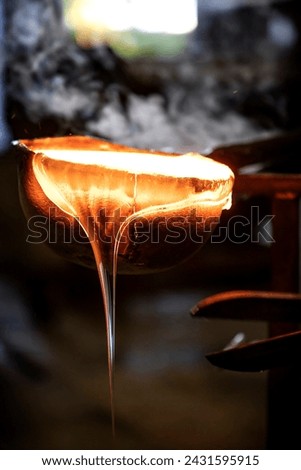Detail of a glass casting Royalty-Free Stock Photo #2431595915