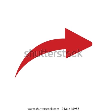 simple red arrow illustration. red arrow icon on white background. Vector illustration. Eps file 648.