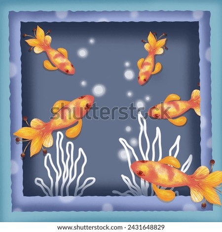 Deep sea paper clip art fish