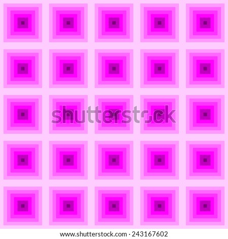 repeating tile effect squares in squares of different shades of pink - vector format