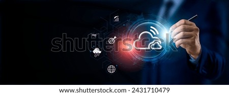 Cloud Computing Technology. Evolving Internet Storage Network Concept. Harnessing Big Data, IoT, Business Processes, and Diverse Storage Systems.
