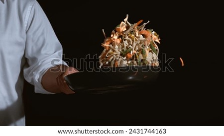 Night View To Vegetable Cooking Stock Image 