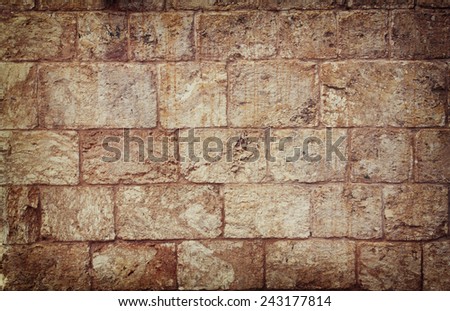 background of brick wall texture from jerusalem stone 