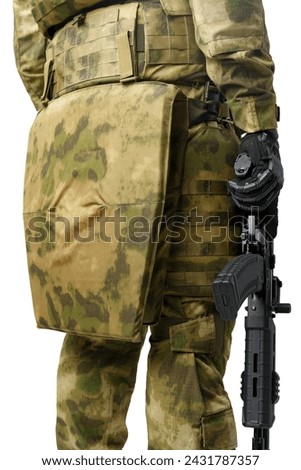 Soldier wearing military uniform close up photo