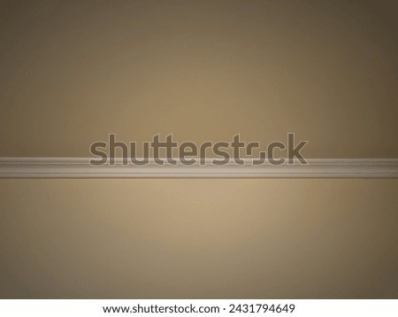 The junction of the ceiling and wall is decorated with a decorative strip Royalty-Free Stock Photo #2431794649