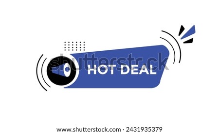 Hot deal button web banner templates. Vector Illustration 
