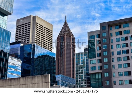 Midtown Atlanta Cityscape And Blue Sky