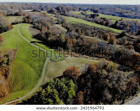 Aerial view of Poets Walk Park Rhinebeck NY