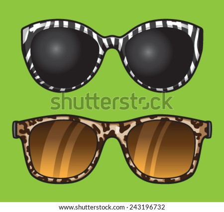 Vector animal print sun shades. 