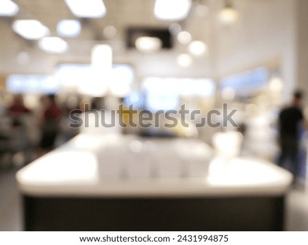Blur focus of counter service at the restaurant in Food Republic Royalty-Free Stock Photo #2431994875