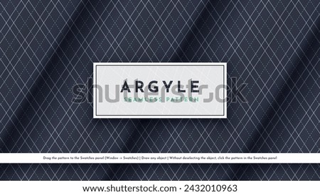 Seamless Argyle Pattern. Traditional Scottish Texture. Fashionable Fabric. Textile Background. Vector eps 10