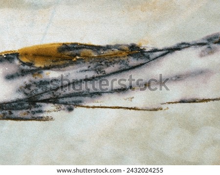 This high-resolution stock photo features an exquisite detail of a rock formation, offering a canvas of mineral beauty. The abstract patterns and subtle colour shifts provide a unique texture.
