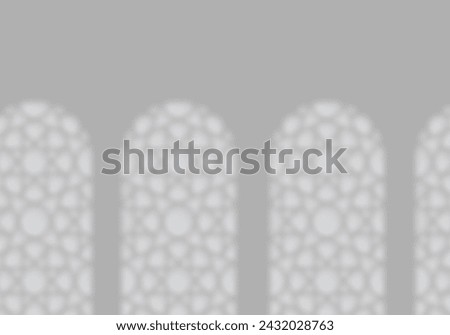 Abstract Arabesque shadow background with traditional ornament, ramadan islamic design. Royalty-Free Stock Photo #2432028763