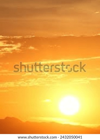 Beautiful view with setting sun Royalty-Free Stock Photo #2432050041