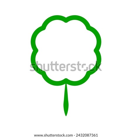 Four leaf clover. Vector illustration. St. Patrick's day symbol on white background