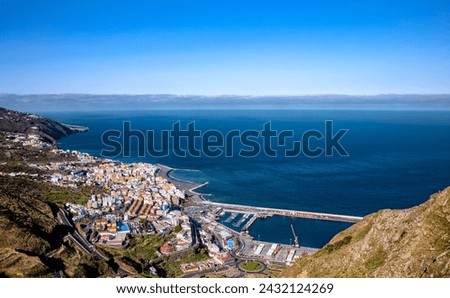 Santa Cruz de la Palma, Island La Palma, Canary Islands, Spain, Europe. 
View from Mirador Risco de la Conception.