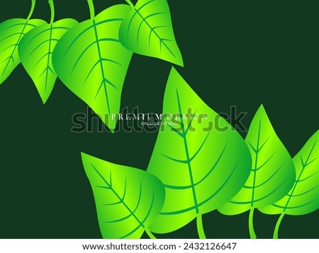 Seamless vector abstract tropical leaves background. Repeating tropical leaf pattern. Green foliage border. Summer and spring design elements. Beautiful leaf decoration.