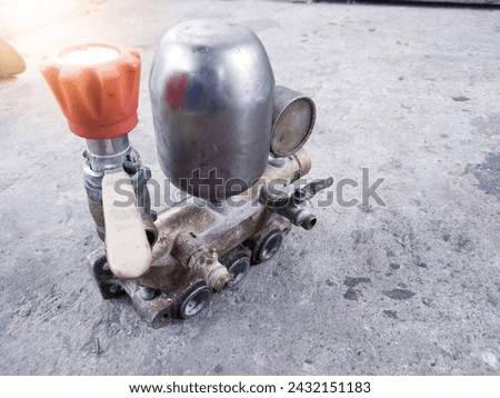 Component  Head pump of water jet pump after service and reseal. Royalty-Free Stock Photo #2432151183
