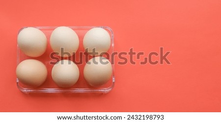 Egg picture. Raw, organic and fresh chicken eggs. Yellow eggs in bowl isolated on background.