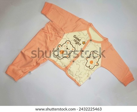 Kids garments NewBorn Baby Suit Orange Raw Photo