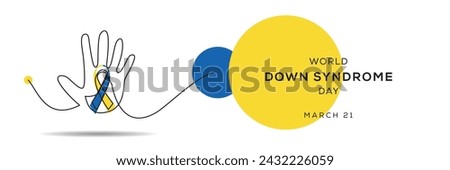 World Down Syndrome Day, held on 21 March. Royalty-Free Stock Photo #2432226059