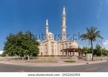A picture of the Jumeirah Mosque, in Dubai.