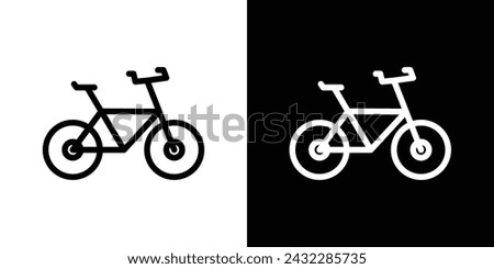 Bicycle Line Icon on White Background for web.